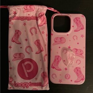 Loopy Pink Cowboy Boot IPhone 14 Pro Max Phone Case